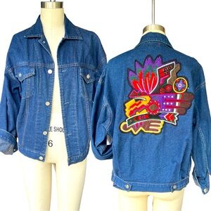 Vintage Denim Jacket with detailed patch